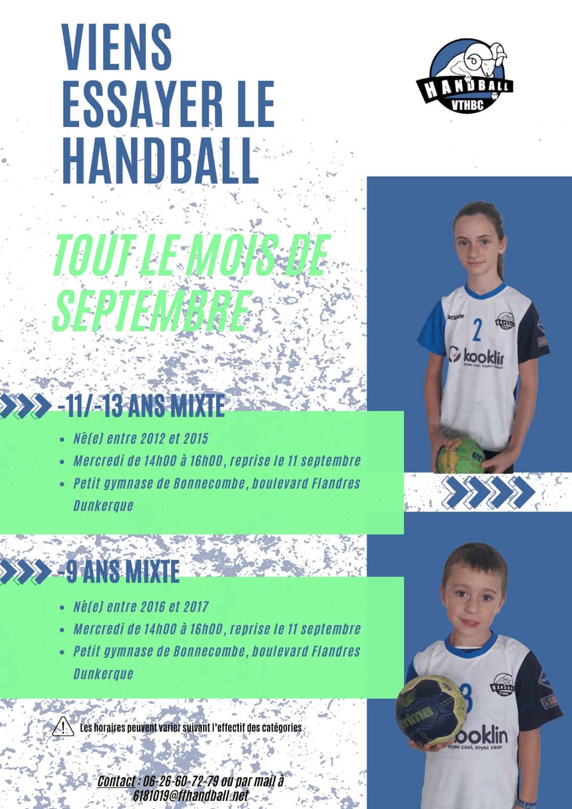 Flyer école hand 24/25